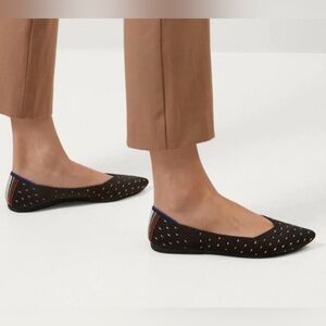 Rothy's | Black Flats with White Dots Size 8